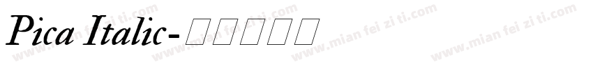 Pica Italic字体转换